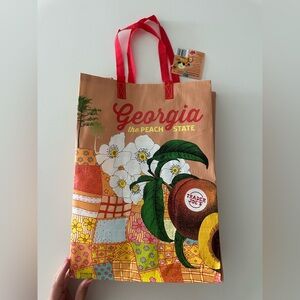 NEW Trader Joe's GEORGIA THE PEACH STATE Reusable Tote Bag Shopping Grocery